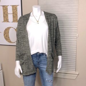 Altar’d State Heathered Olive Pocket Cardigan